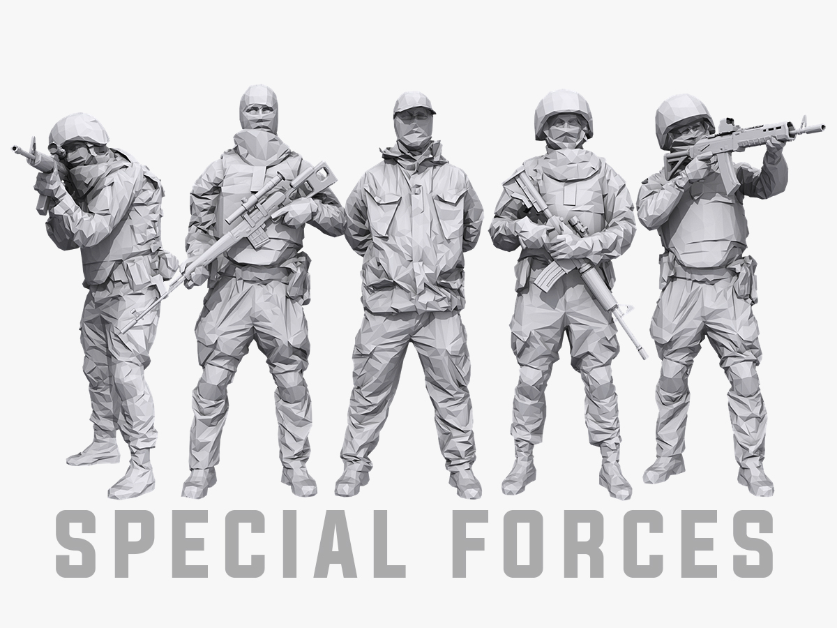 Special forces pack characters model TurboSquid 1280154