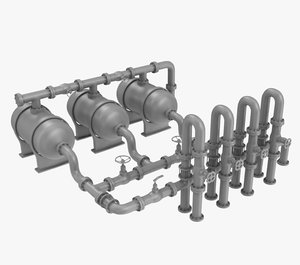 pipe assembly-2 industrial 3D model