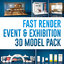 3D event exhibition pack modeled