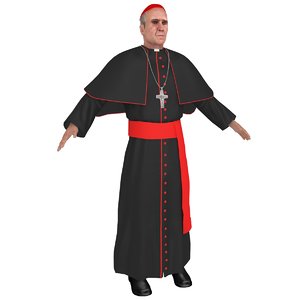 3D catholic priest model