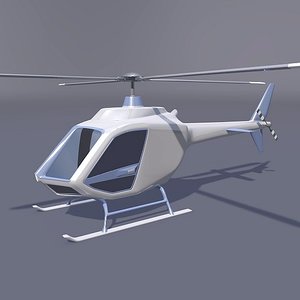 3D helicopter stylish aircraft concept model