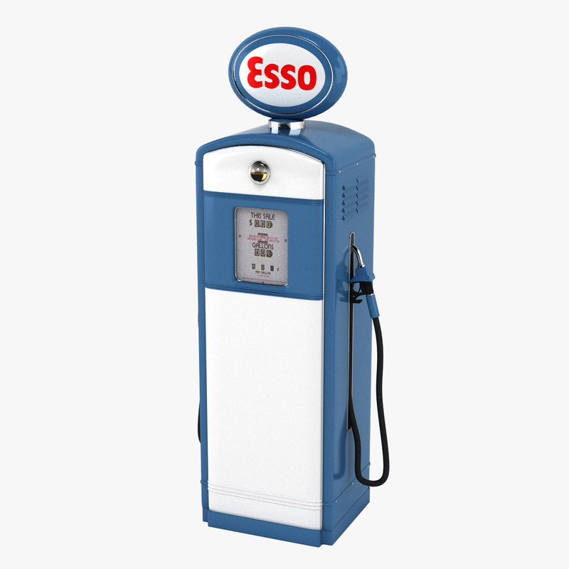 Esso gas pump 3D model - TurboSquid 1280409