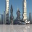 futuristic skyscrapers buildings 6 3D model
