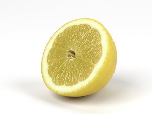 scanned lemon half 3D model