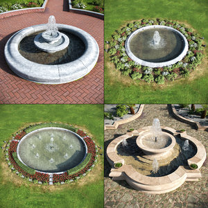 3D model water fountains