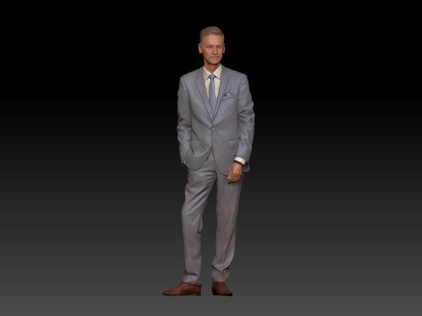 3D model scan man suit