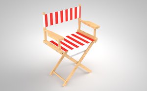 realistic director chair 3D