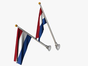 flags netherlands set 3D model