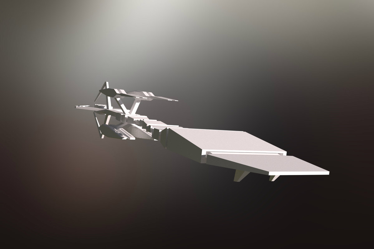 3D lowpoly spaceship model TurboSquid 1281221