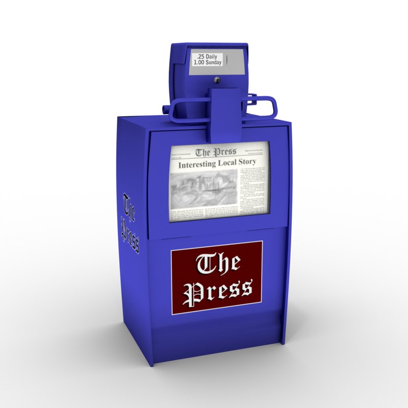 Newspapers box model TurboSquid 1281230