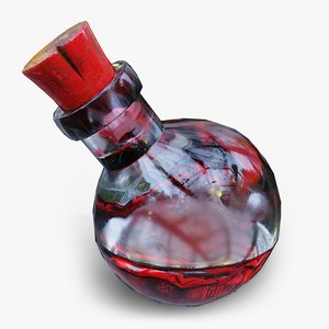 3D red potion