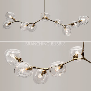branching bubble 9 lamps 3D model
