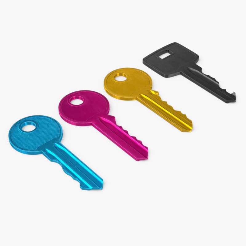 Colored keys model - TurboSquid 1281404