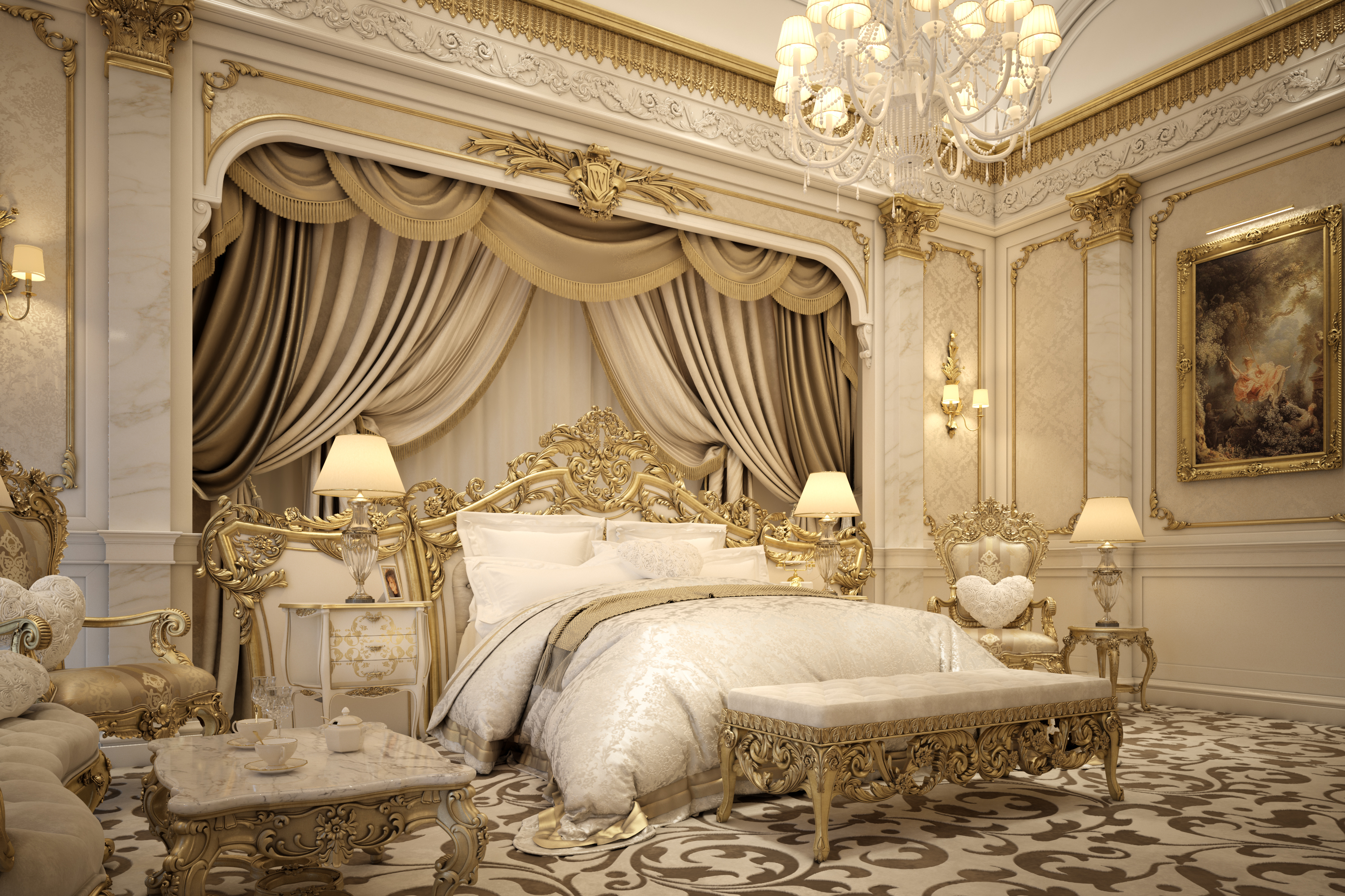 皇家主卧室3d模型