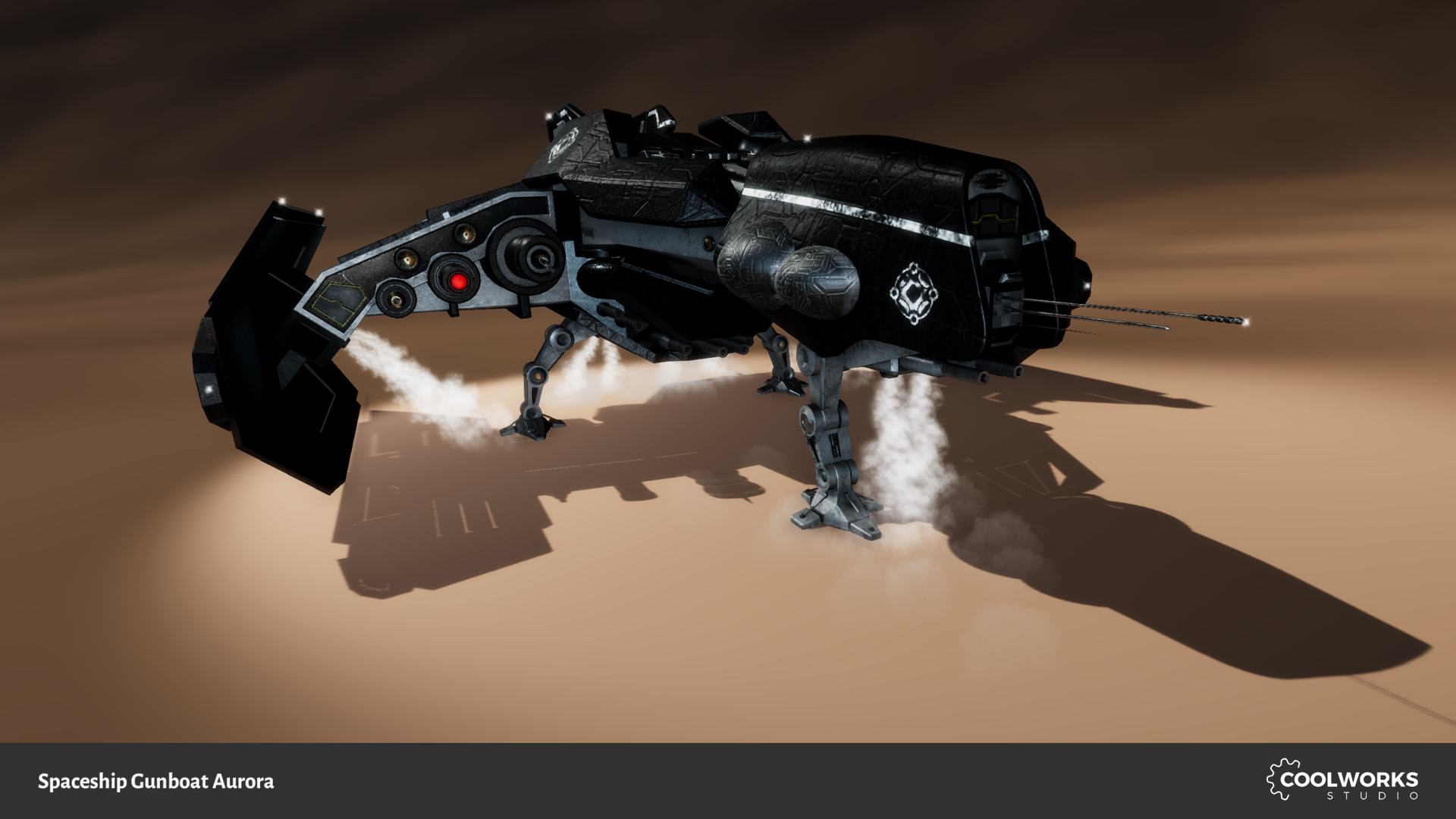 太空飞船炮艇"极光"3d模型