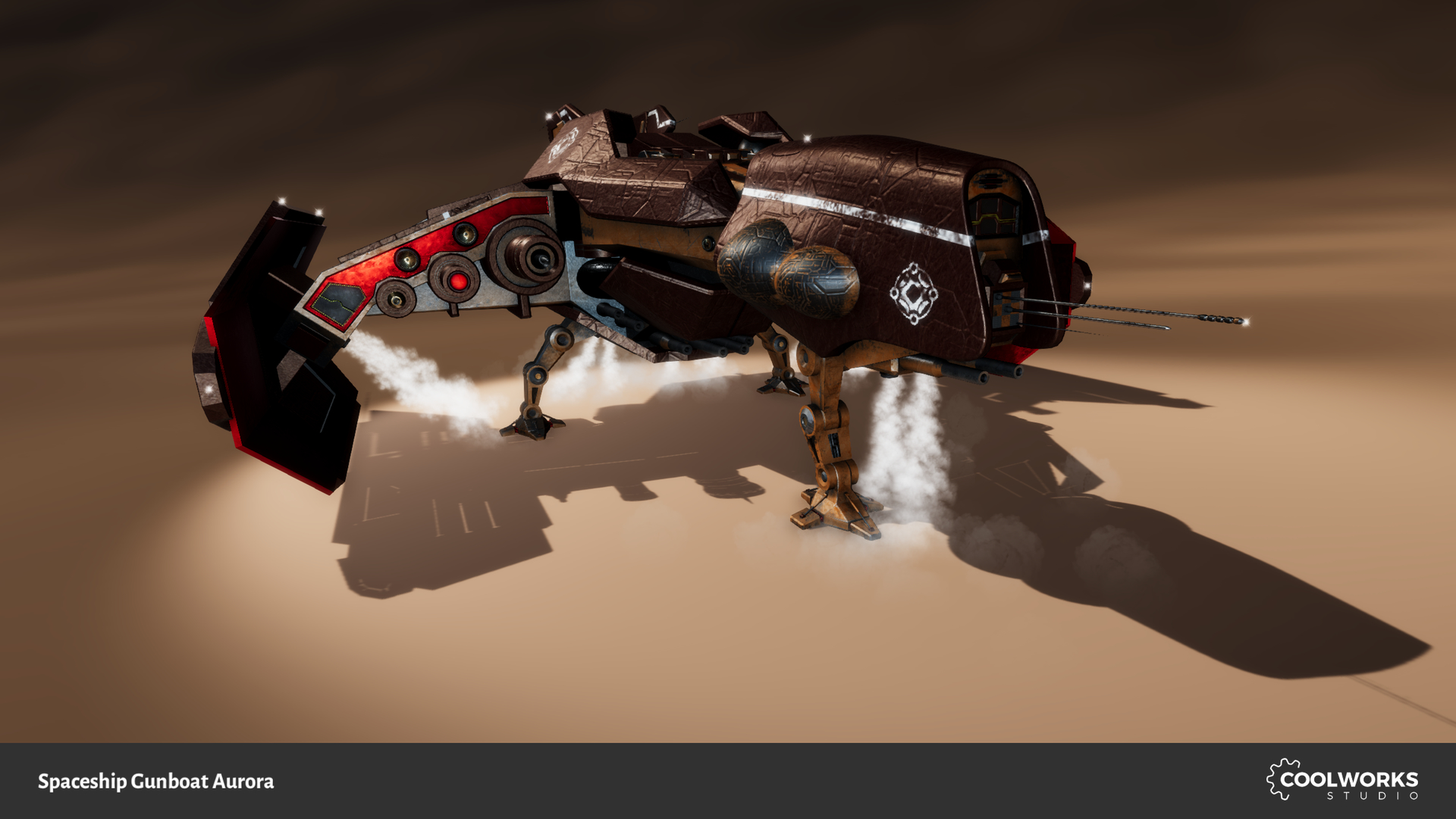 太空飞船炮艇"极光"3d模型