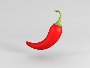 3D chili pepper