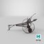 3D old horse drawn plow model