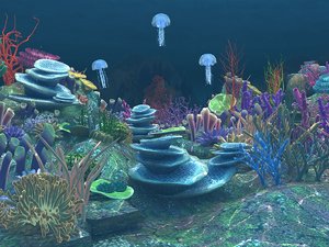 3D underwater scene