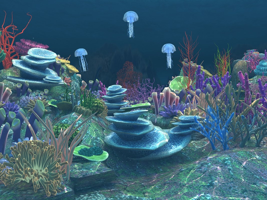 3D underwater scene TurboSquid 1281860