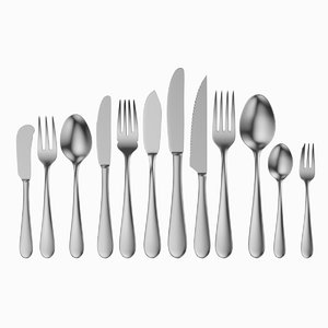 3D common cutlery set 12 model