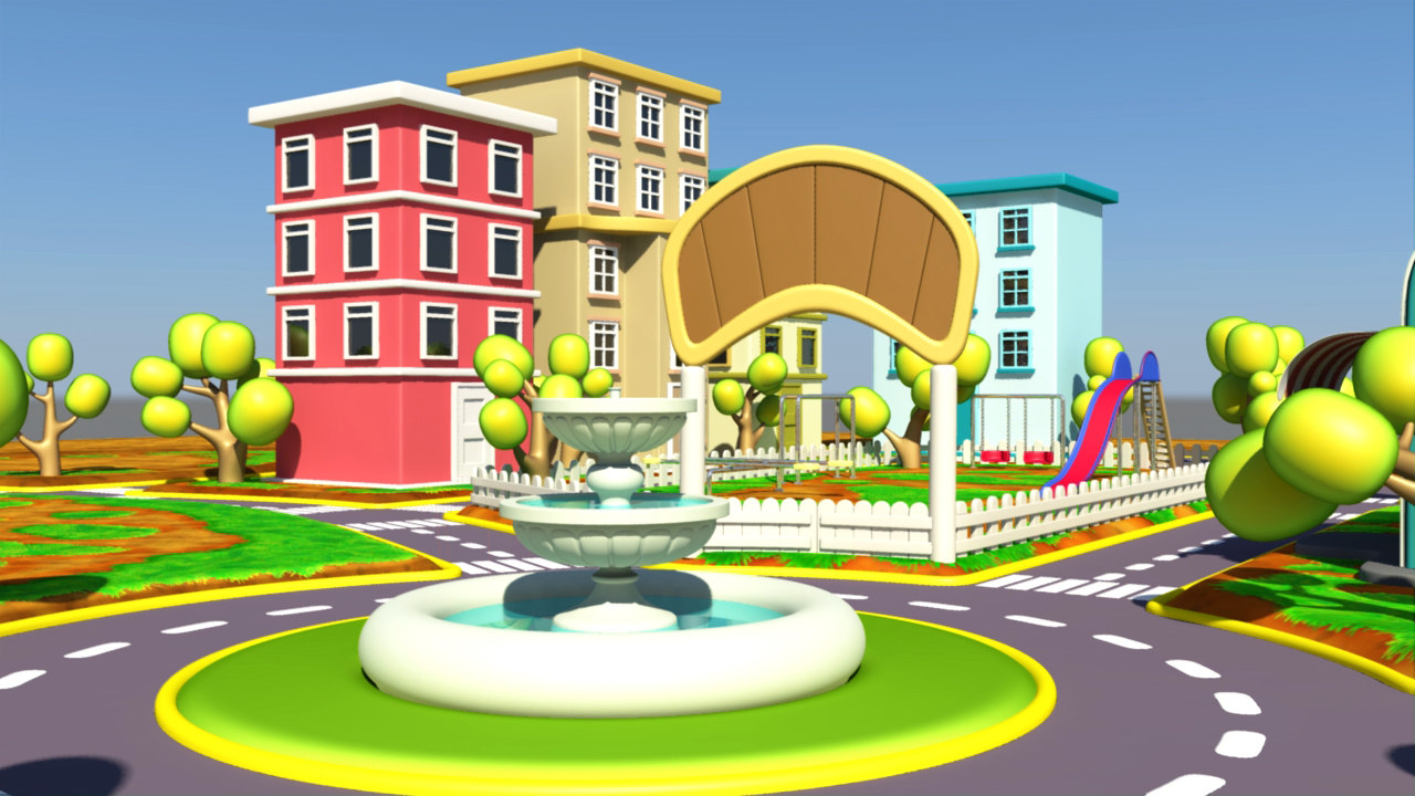 3D model cartoon city exterior TurboSquid 1281902