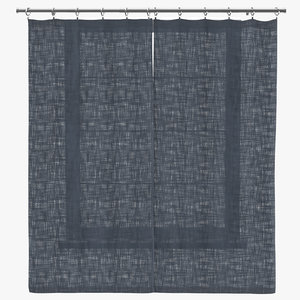 contemporary curtains closed 3D model