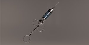 3D medical syringe model