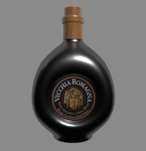 3D model brandy bottle