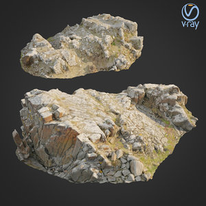 3D scanned rock cliff k2