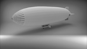 3D model blimp airship