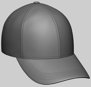 3D baseball cap model