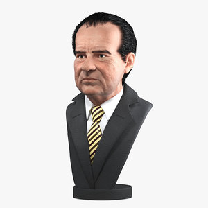 3D president richard nixon bust