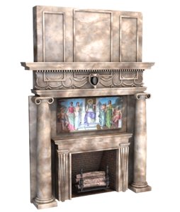 fireplace living room 3D model