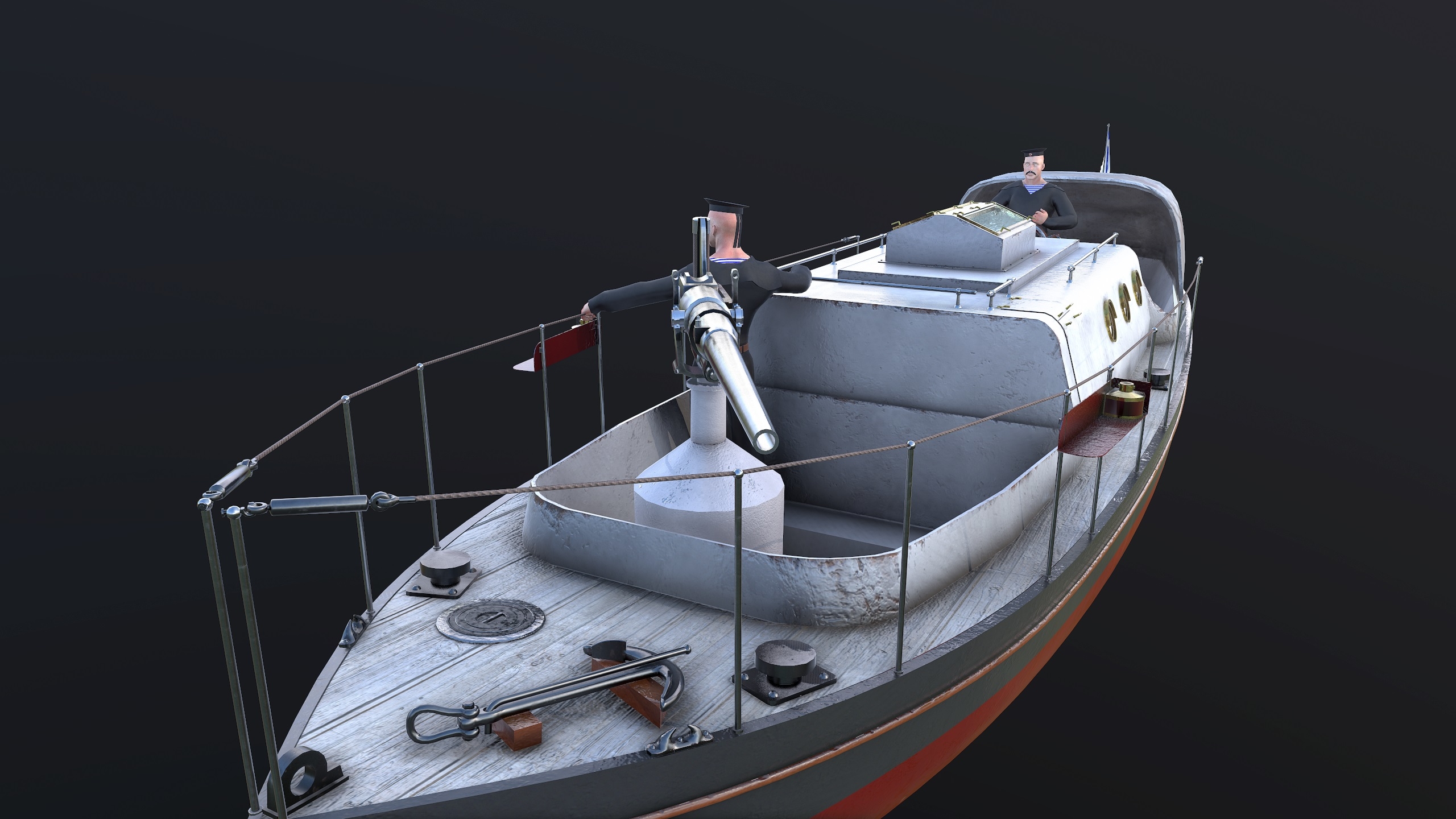 Boat gun 3D model - TurboSquid 1282482