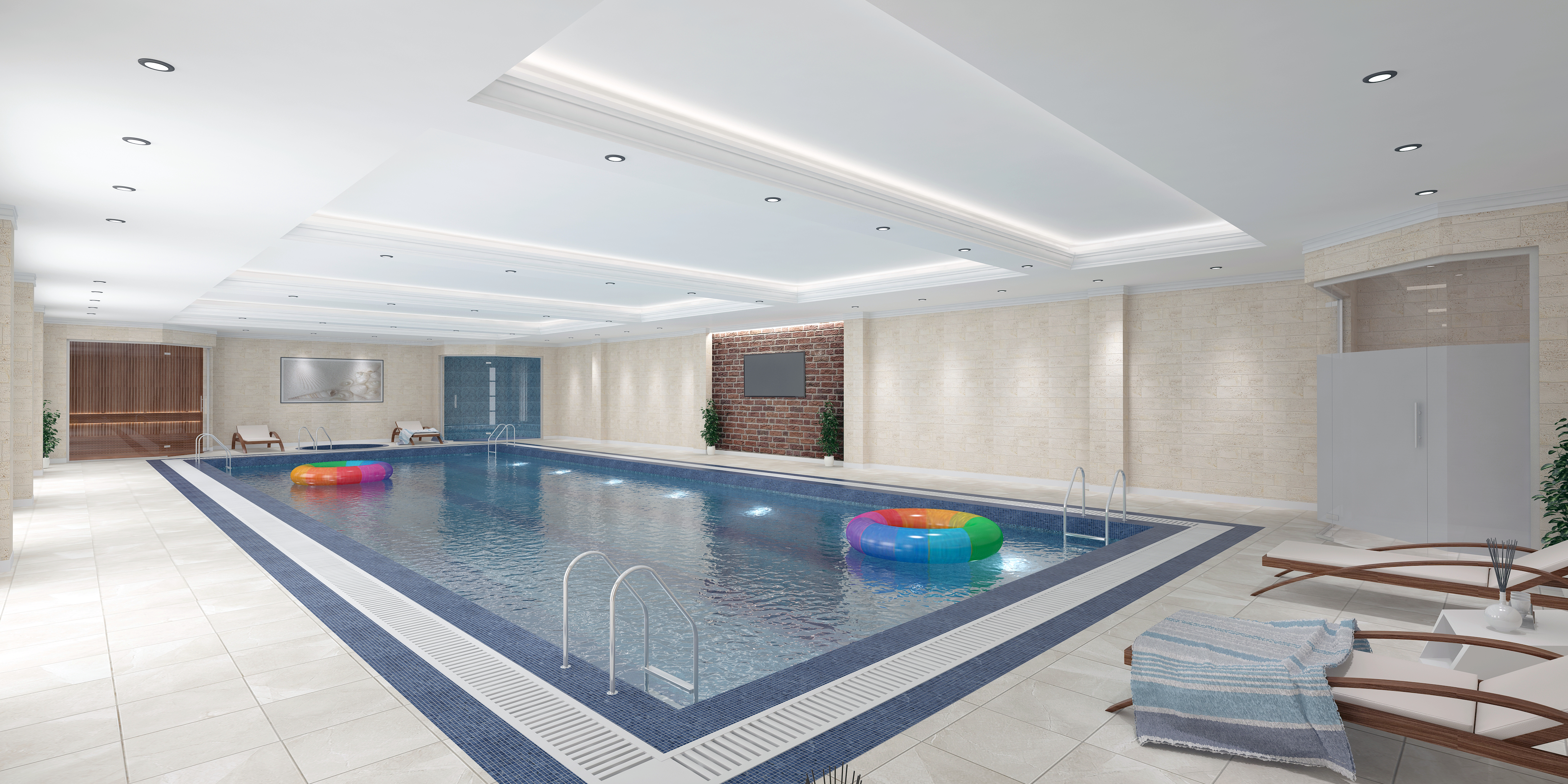Modern Indoor Swimming Pool 3d Model Turbosquid 1282532