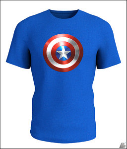 3D t-shirt shirt captain model