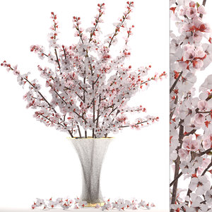 3D model sakura bouquet