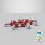 3D model naphthalene molecular