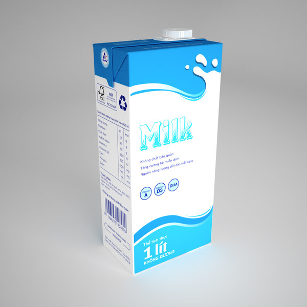 3d Milk Box Turbosquid