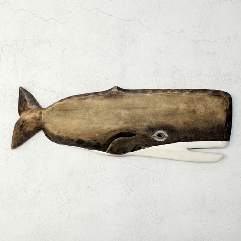 Hand Carved Whale Wall Art