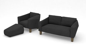 3D couch sofas settee model