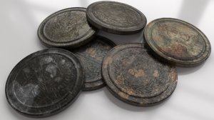 3D artifact coin old model