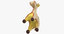 3D model stuffed giraffe
