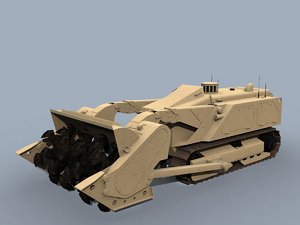 3D mv-4 dok-ing vehicle tiller model