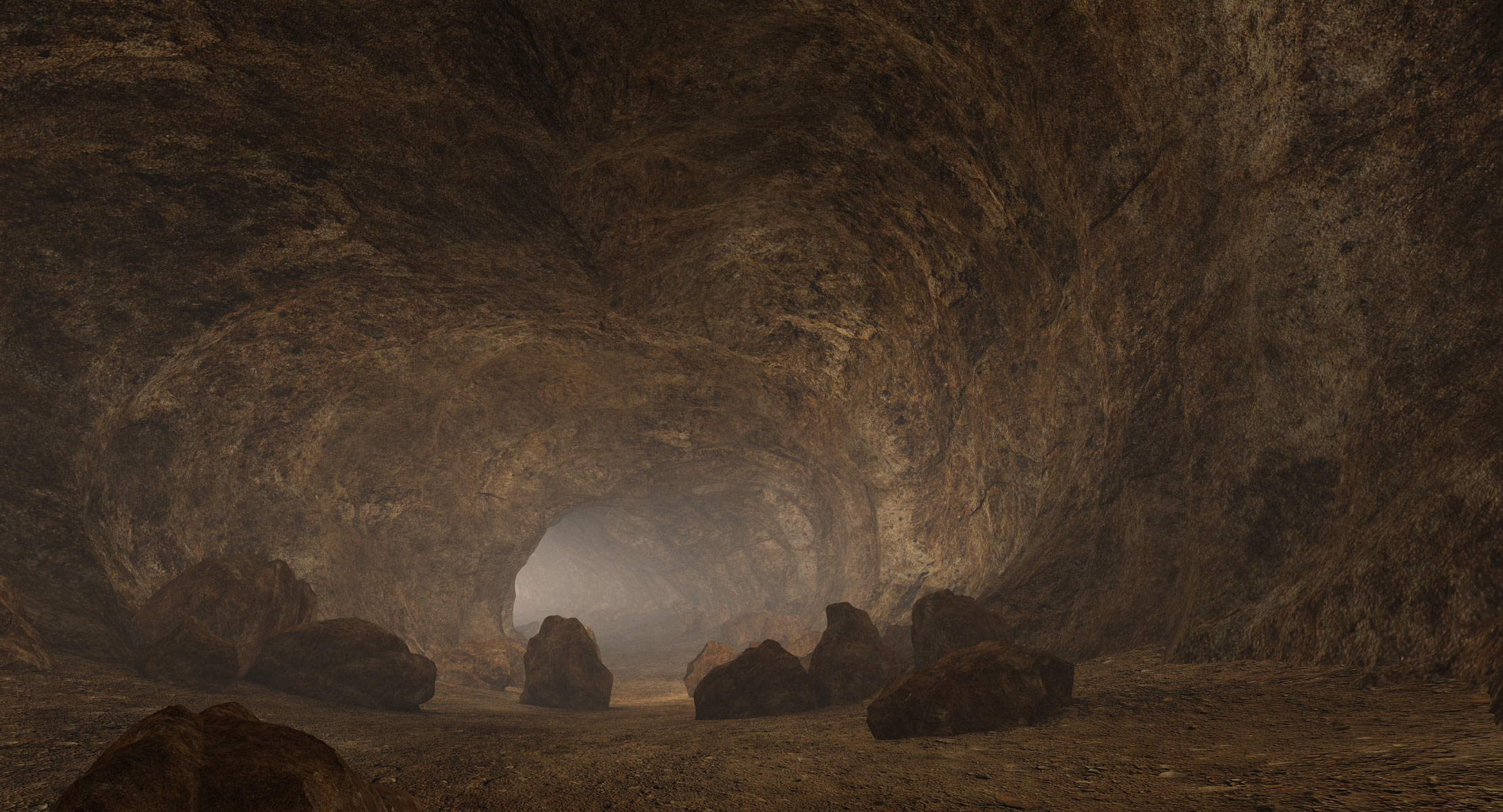 3D cave tunnel rocks model TurboSquid 1283098
