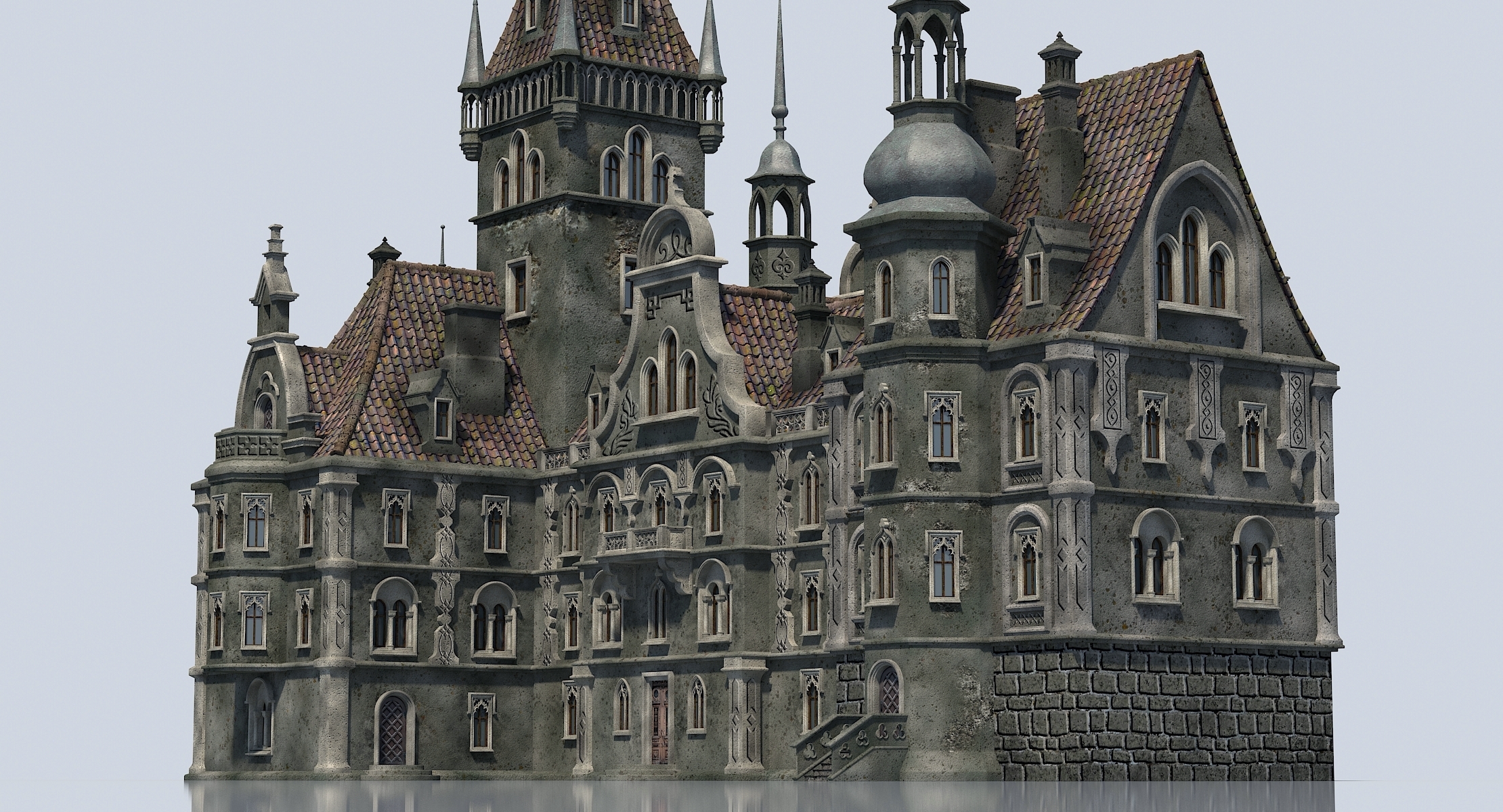 3D gothic house 03 build model - TurboSquid 1283139