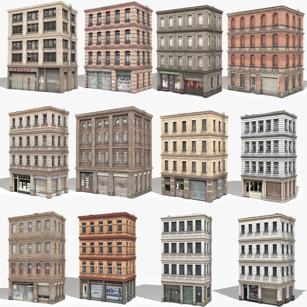 - apartment building 3D model