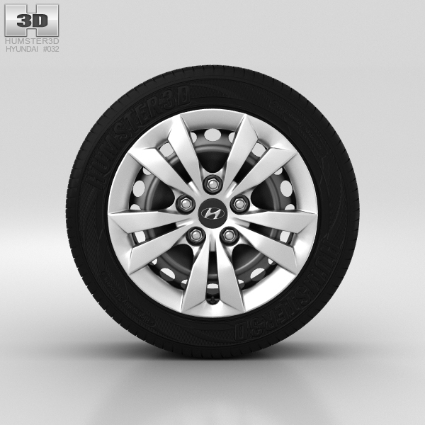 3D model hyundai wheel