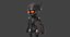 3D cute robot black